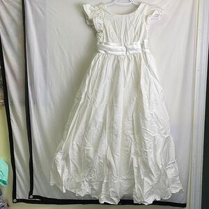 Azazie Elegant Diamond White Kids Formal Dress